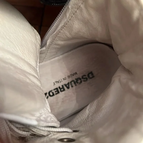 Dsquuared 2 , Sneakers 2 pair Italy Kids size 31 white Black - Picture 6 of 12